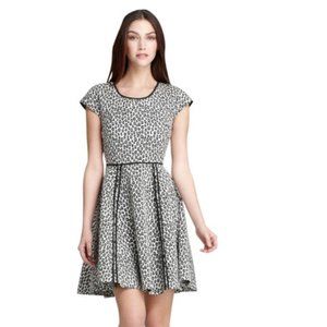 Rachel Zoe Iryna Snow Leopard Cap Sleeve Dress